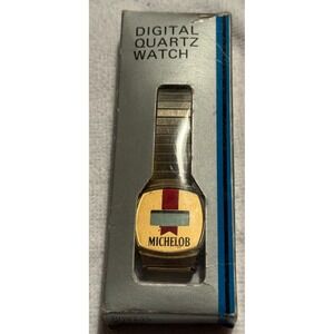 VINTAGE‎ 1980s Michelob Beer Advertising Mens Digital Wrist Watch New Battery